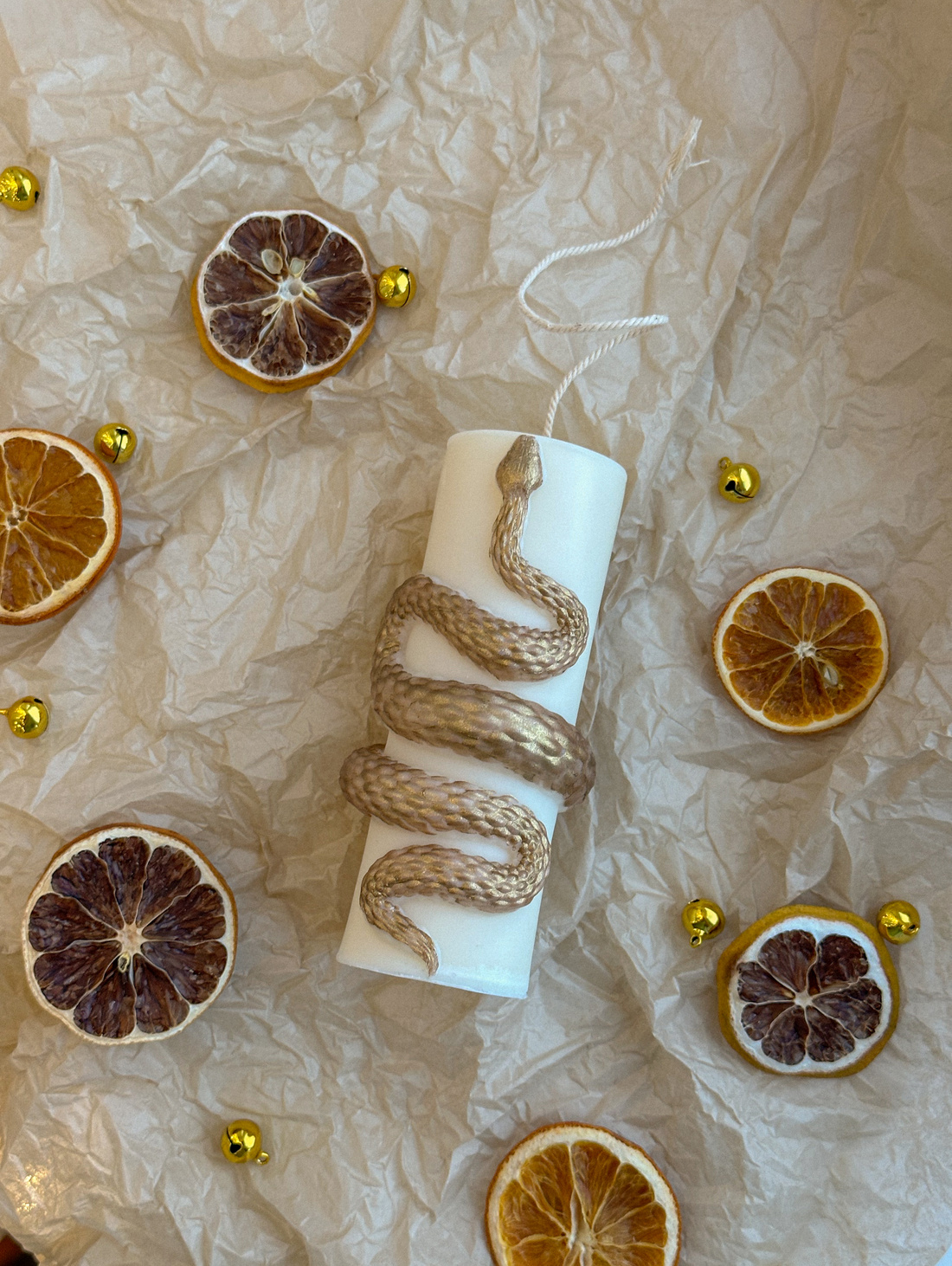 Новогодняя свеча Змейка - фотография товара