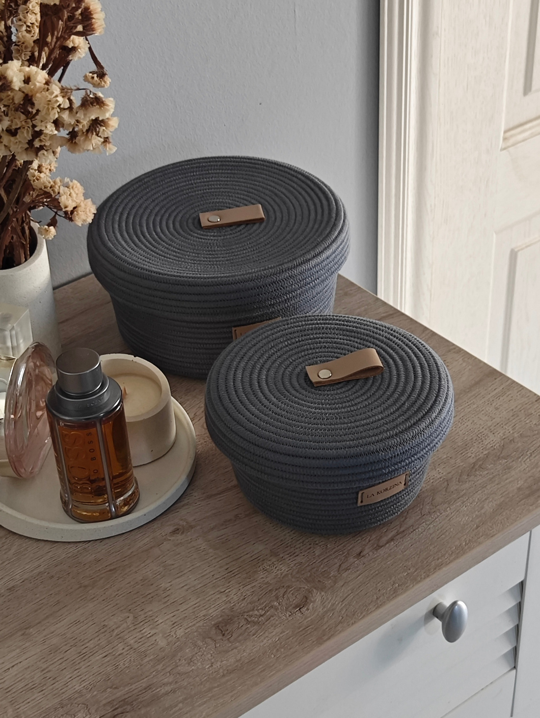 Корзина Basic collection "Серый дым" - фотография товара