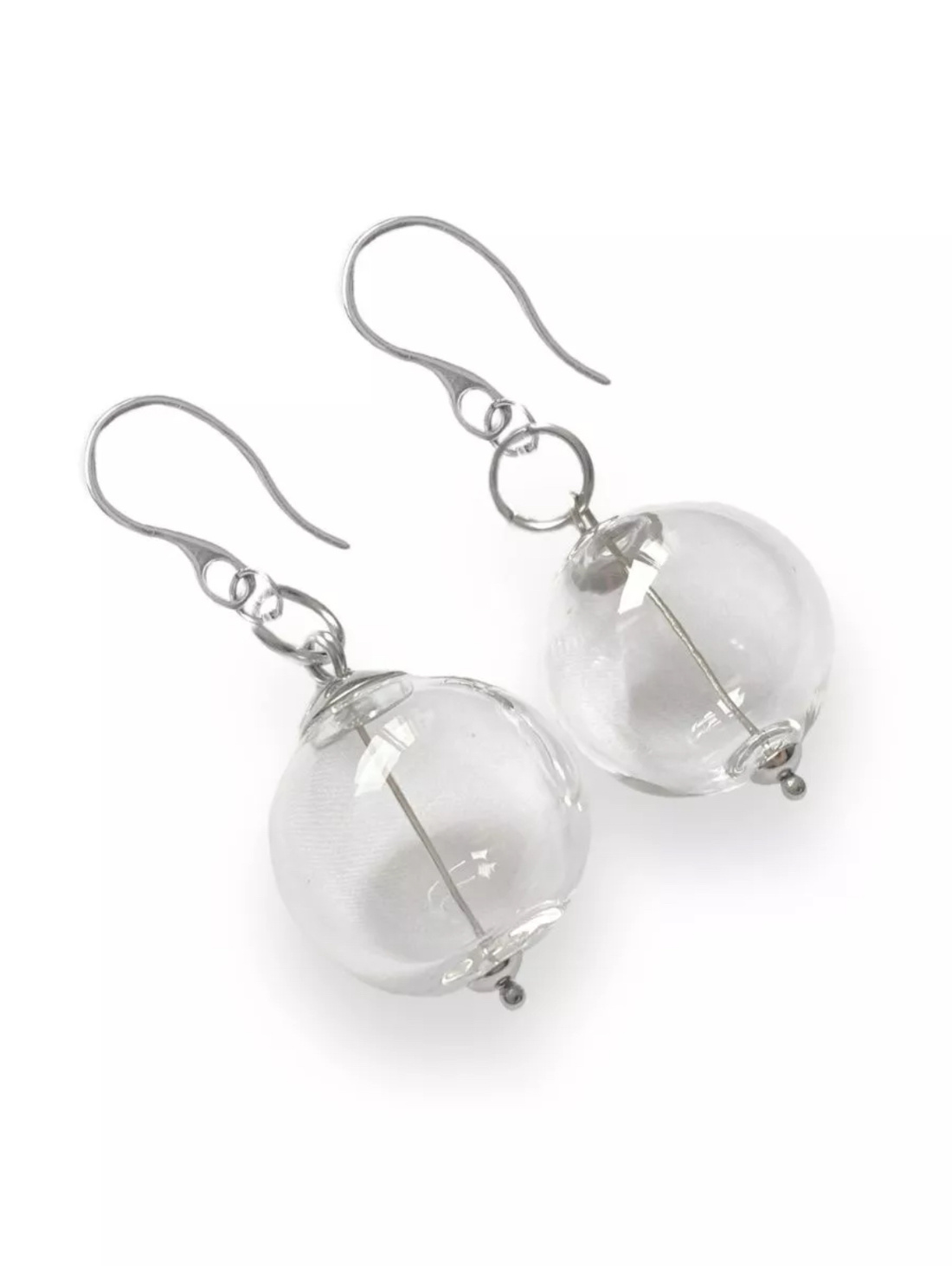 Серьги прозрачные из муранского стекла - фотография товара