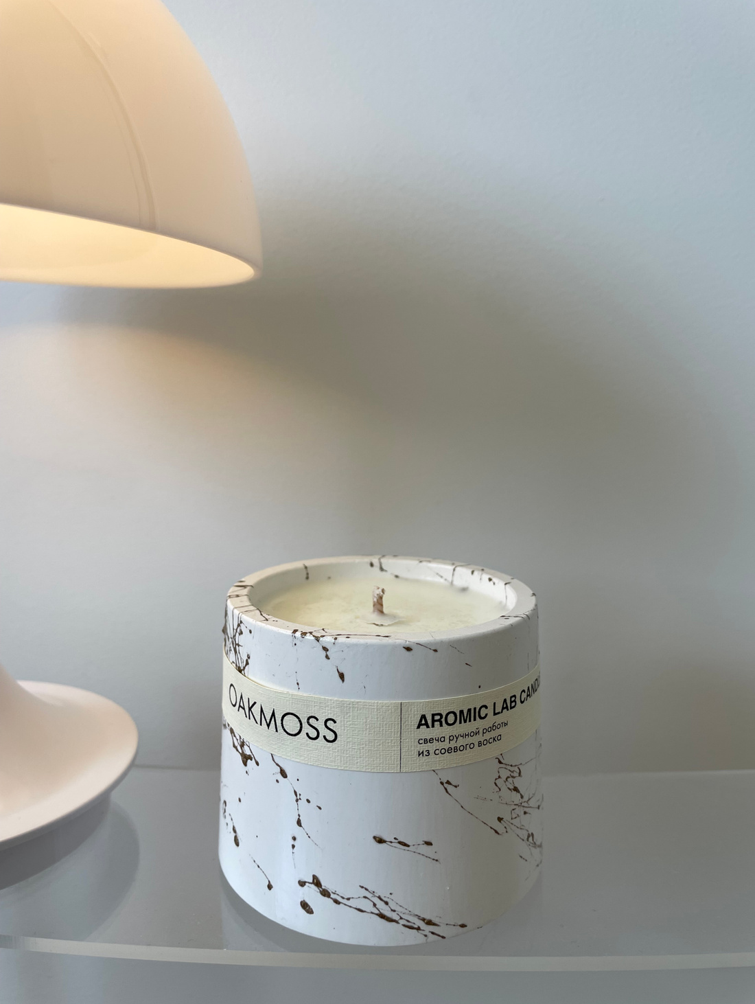 Свеча GIPS «OAKMOSS» золото - фотография товара