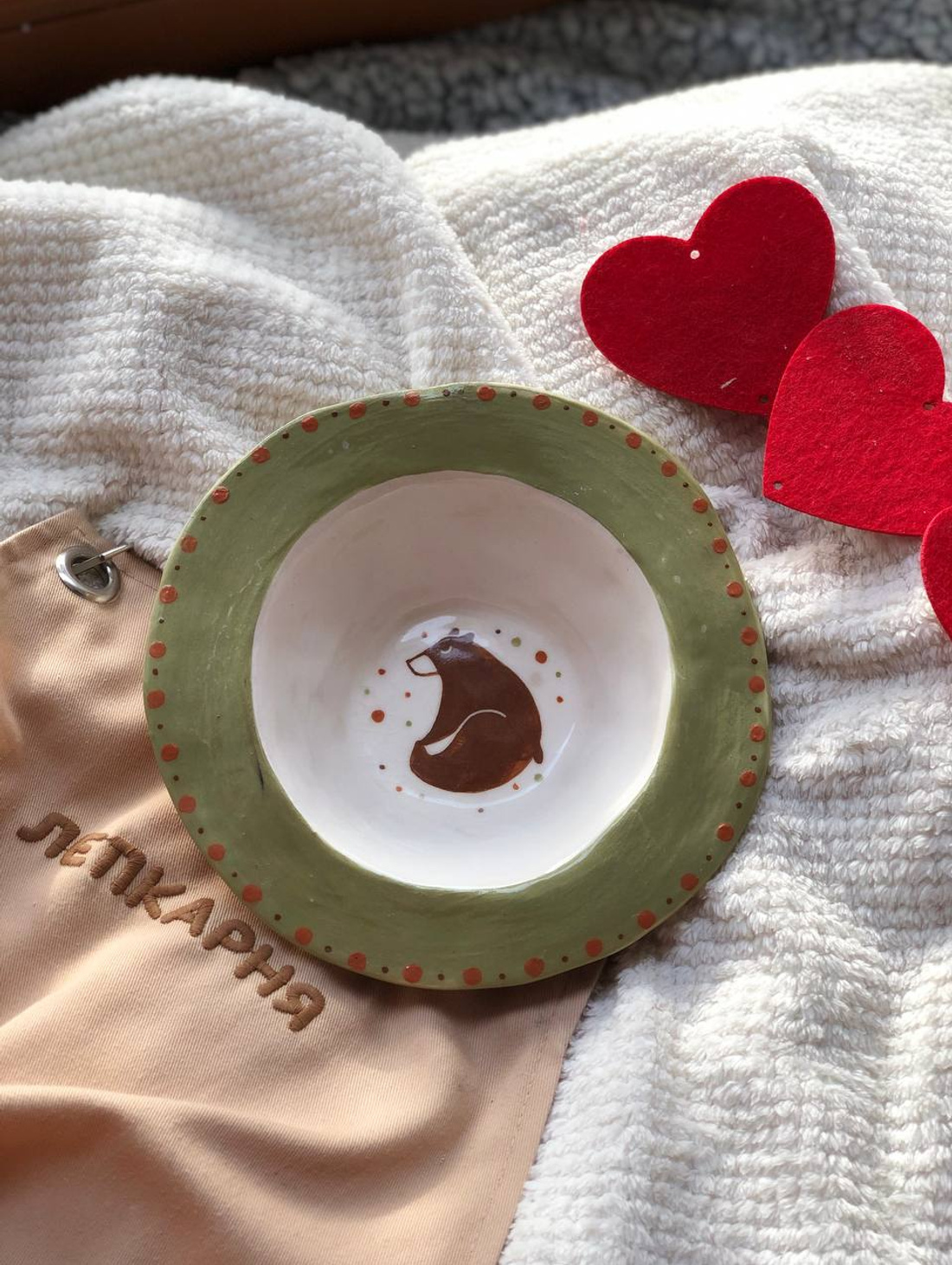 Тарелка глубокая "Мишка" - фотография товара