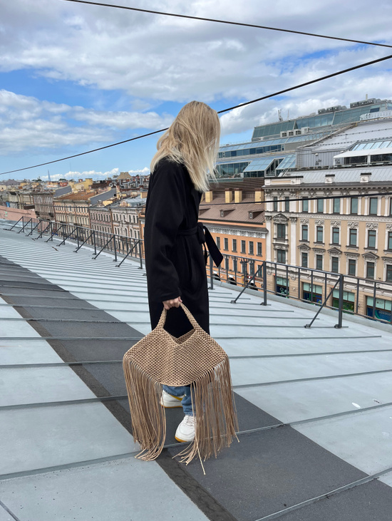 Плетеная макраме сумка с бахромой  “OSLO BAG”