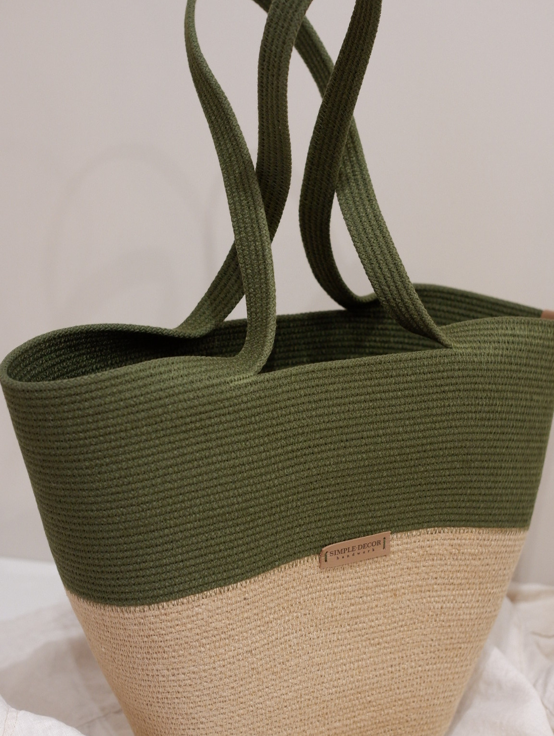 Сумка-корзинка из джута Green - фотография товара