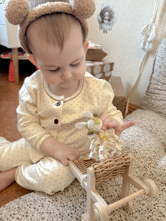 Игрушка "Зайка-Ангел" миниатюра  12 см