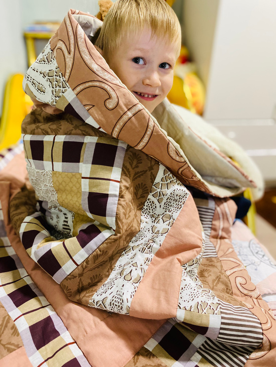 Лоскутное одеяло 100х130 см