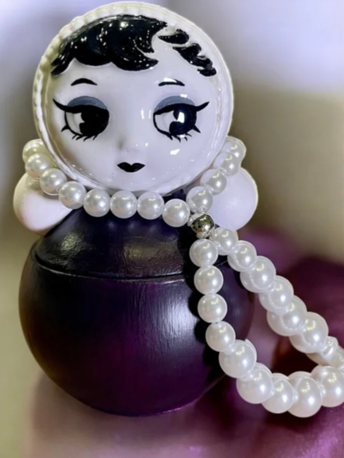 Шкатулка «Фиолетовая неваляшка» - фотография товара