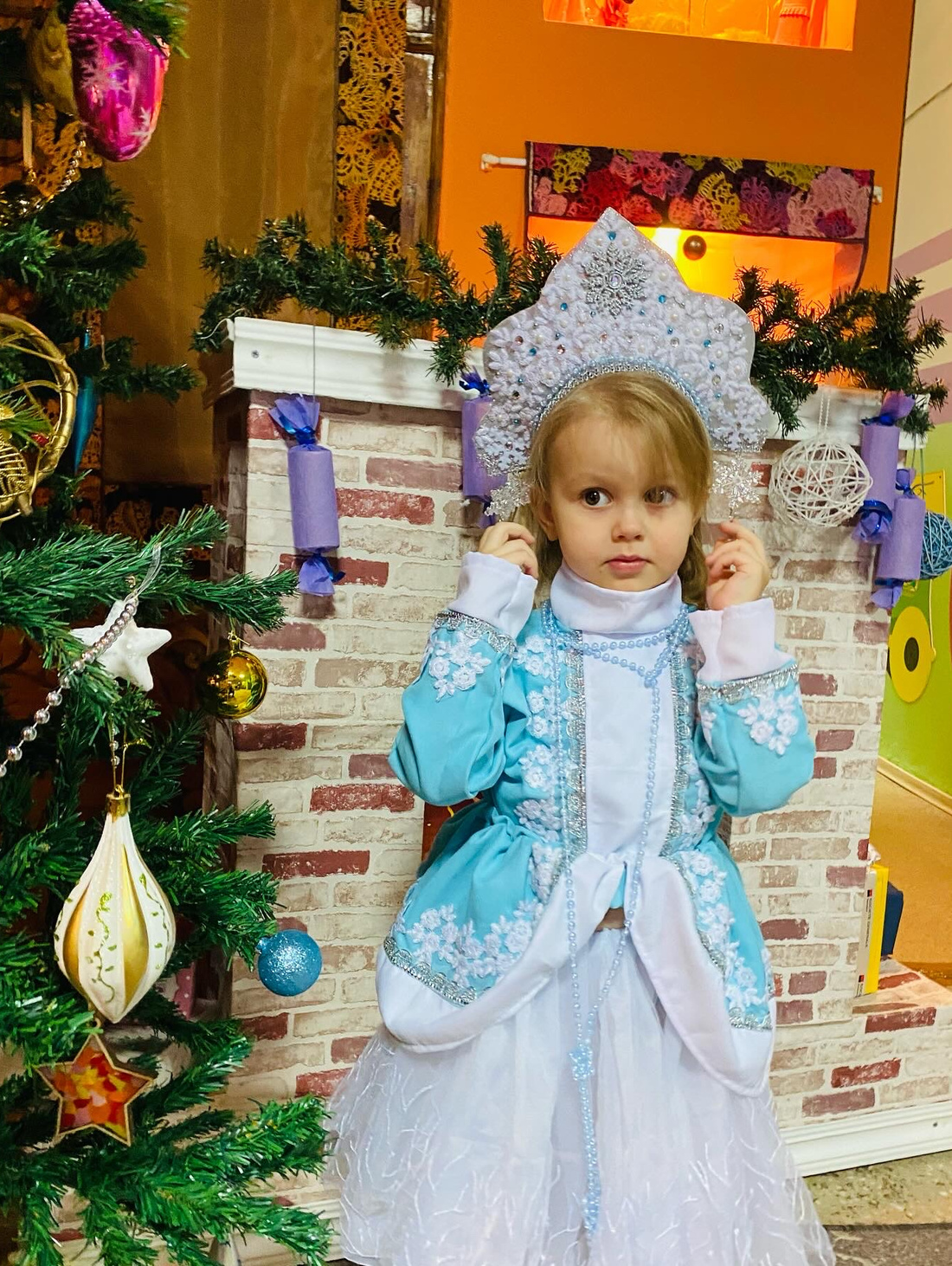 Костюм "Снегурочка" 5-6 лет - фотография товара