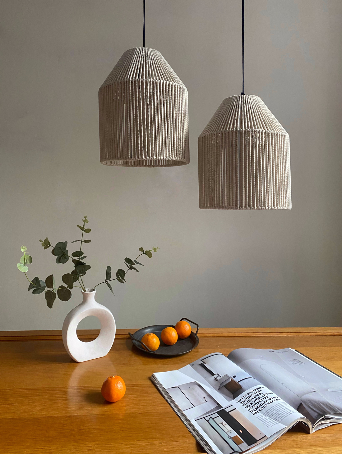 Светильник плетеный «Айвори» - фотография товара