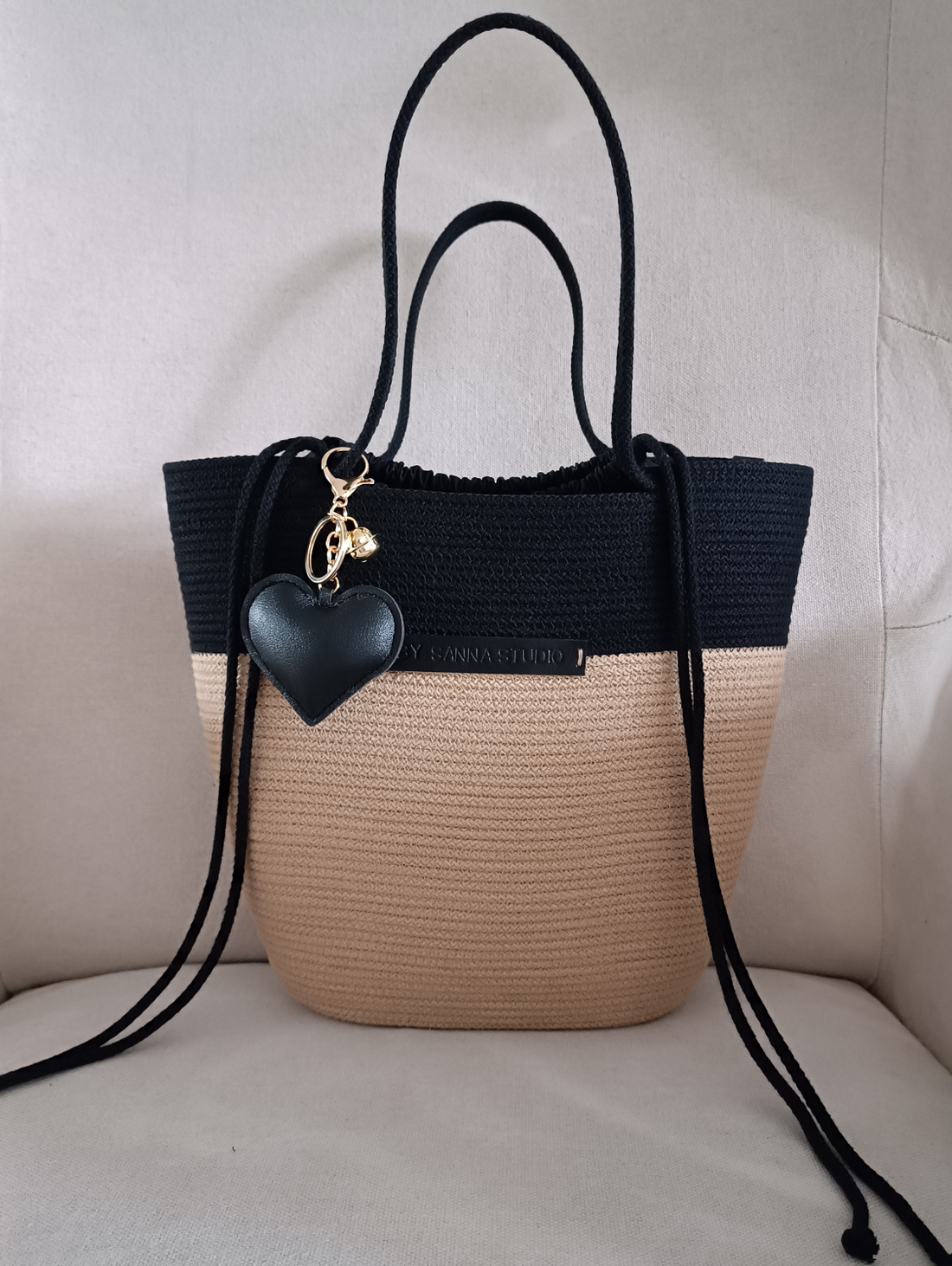 Сумка шопер из хлопкового шнура - фотография товара