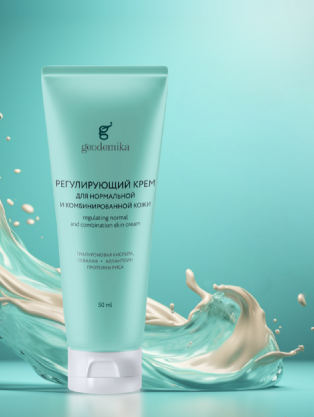 Крем для лица увлажняющий с протеинами 50 мл - фотография товара