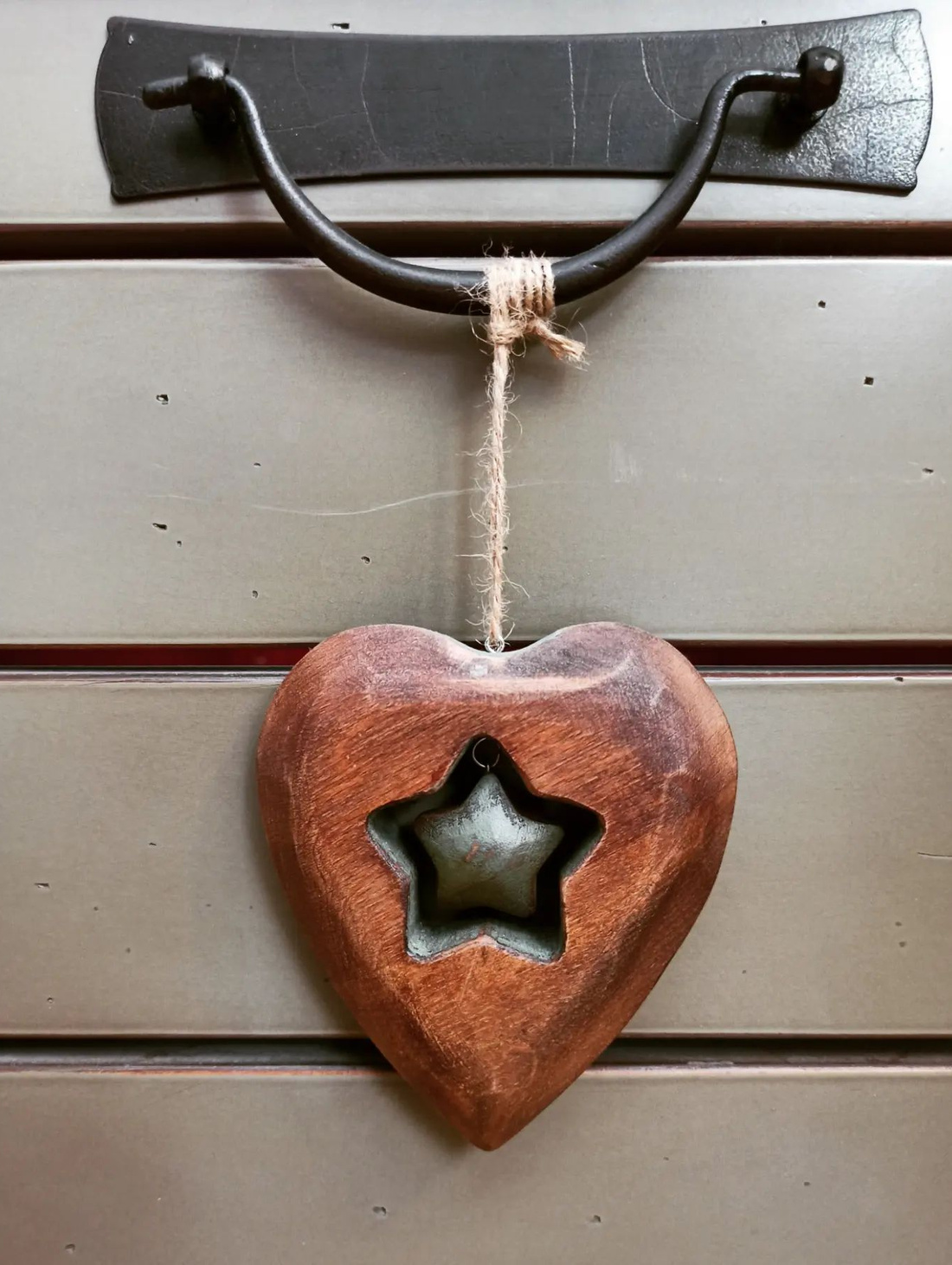 Декор подвесной "Сердечко большое со звездочкой". - фотография товара