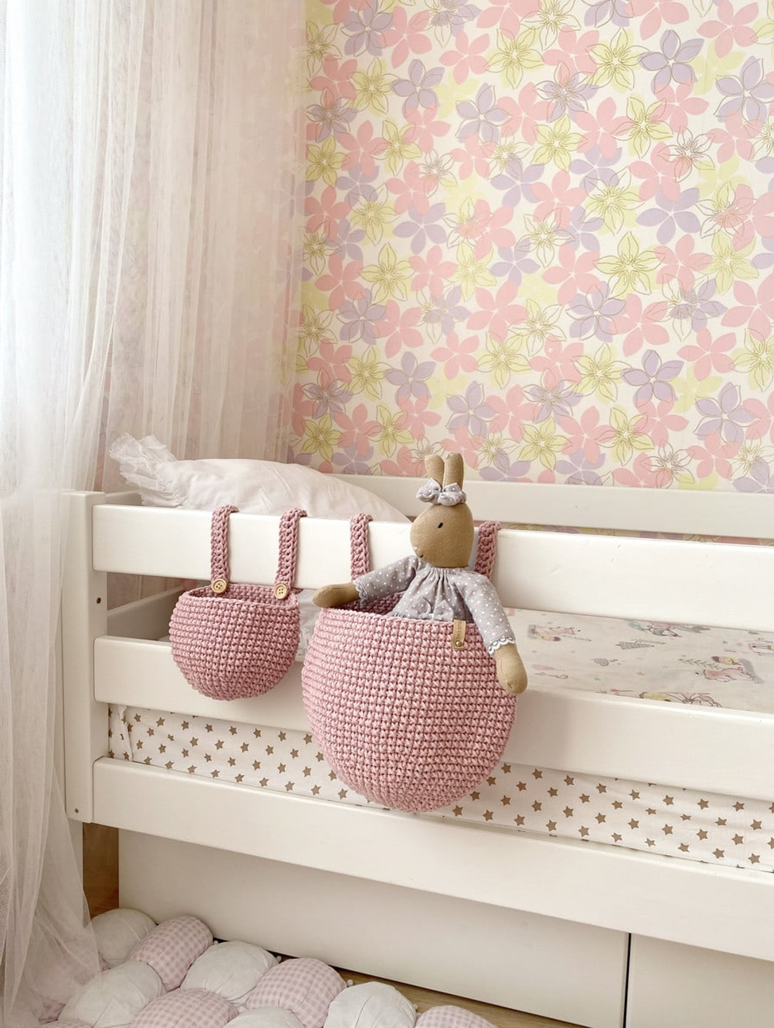 Подвесные корзины в цвете Пудра - фотография товара