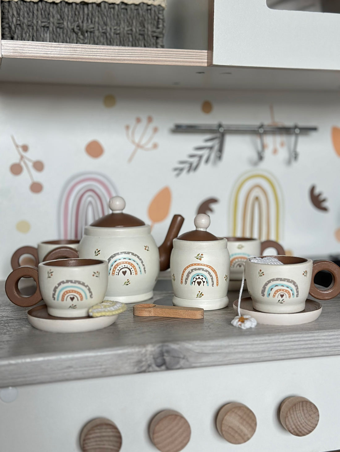 Чайный набор с радугой - фотография товара