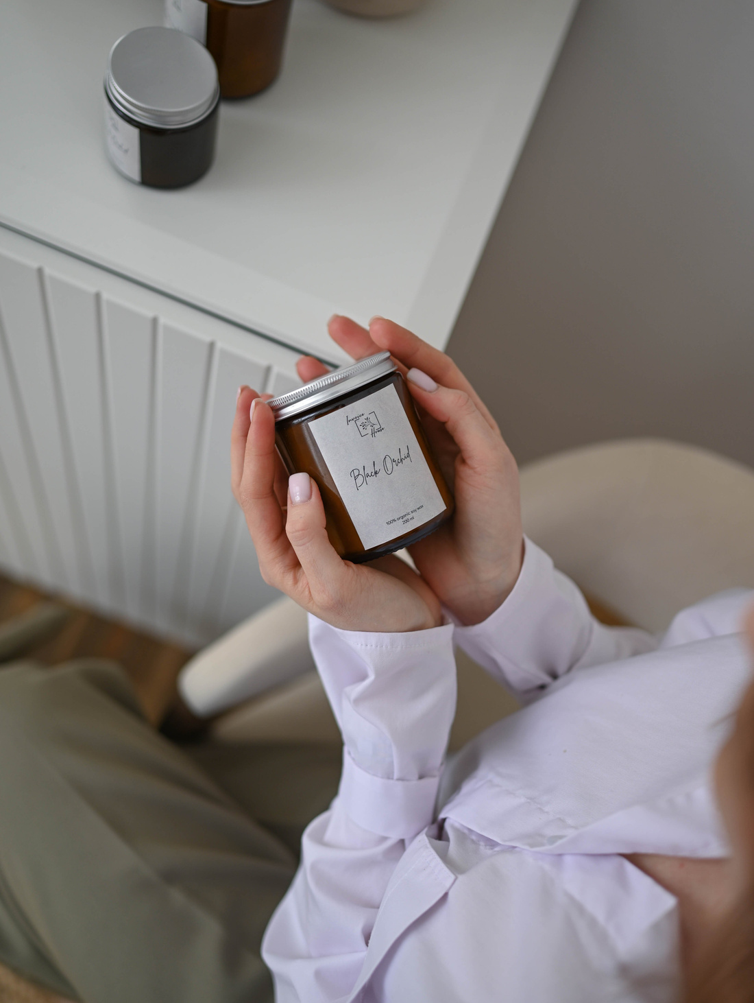 Ароматическая свеча из соевого воска в банке - фотография товара