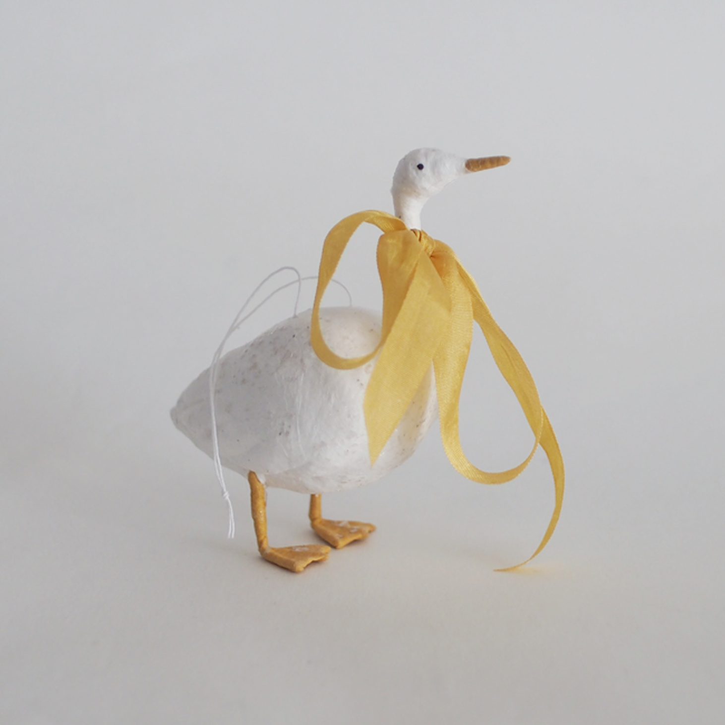 Ёлочная игрушка из ваты "Гусь" - фотография товара