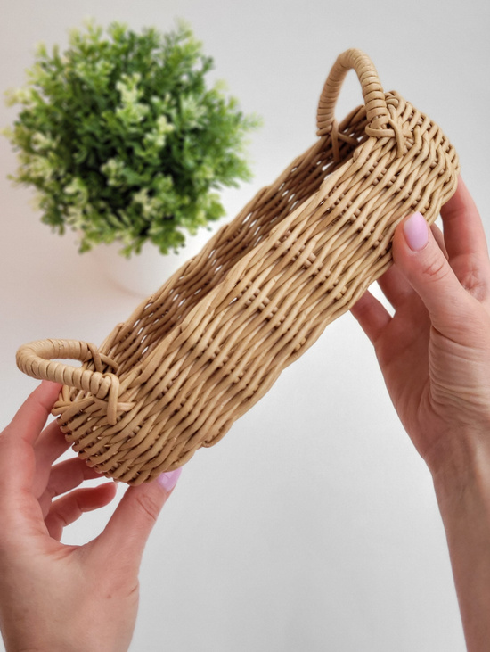 Корзина овальная с ручками маленькая