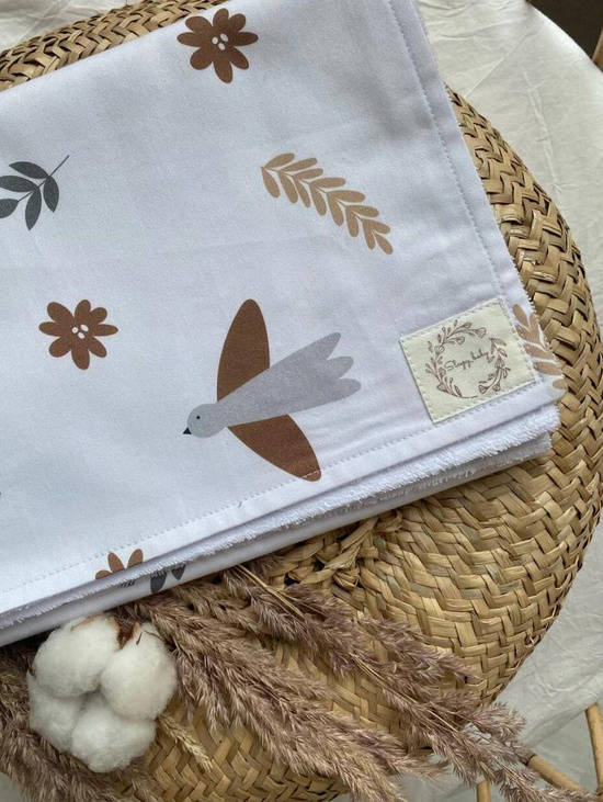 Непромокаемая пеленка "Птички Boho"