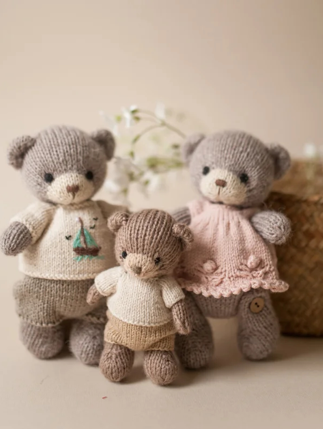 Мягкая игрушка "Вязаный мишка" - фотография товара