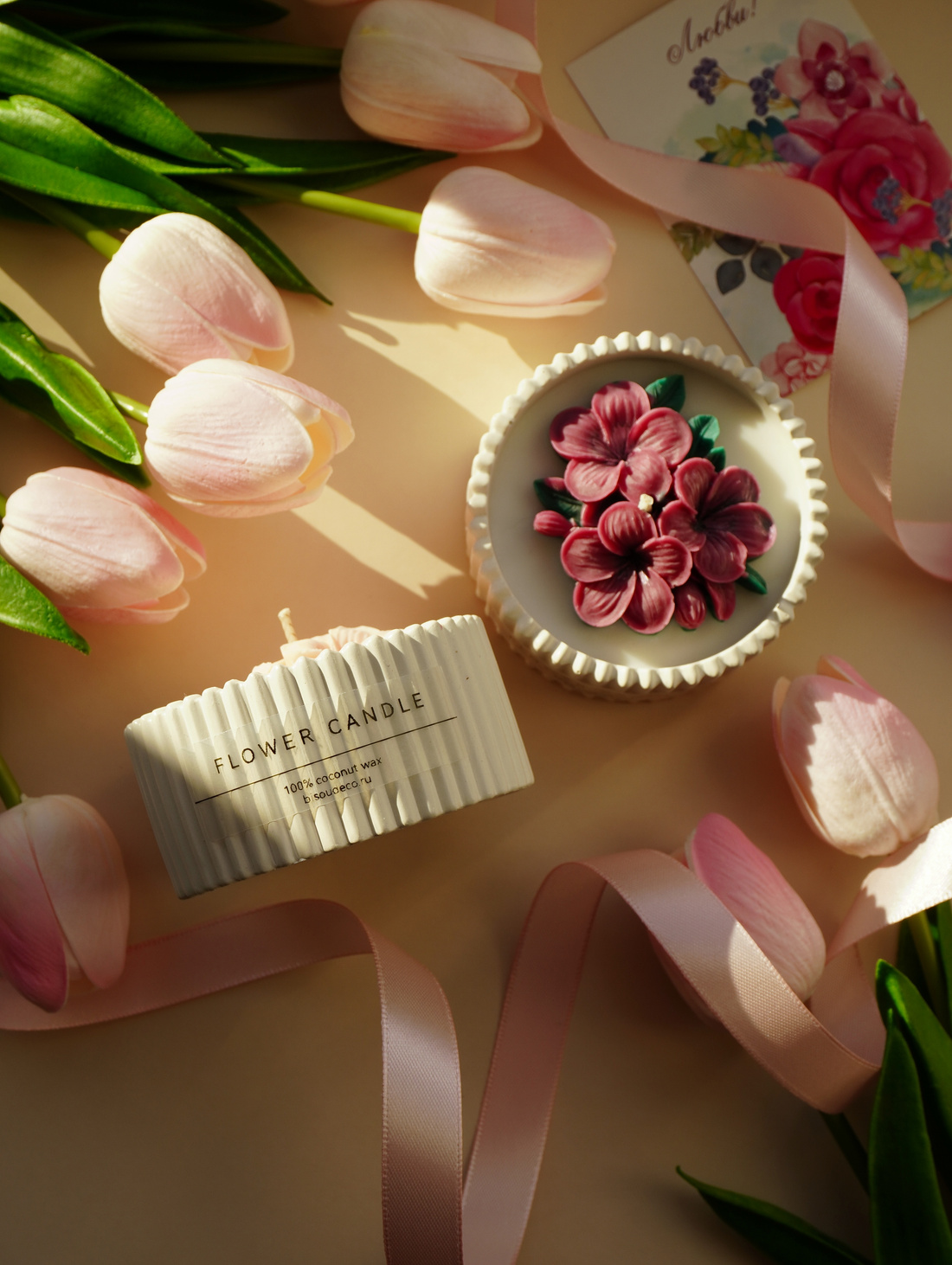 Аромасвеча "Flower candle" - фотография товара