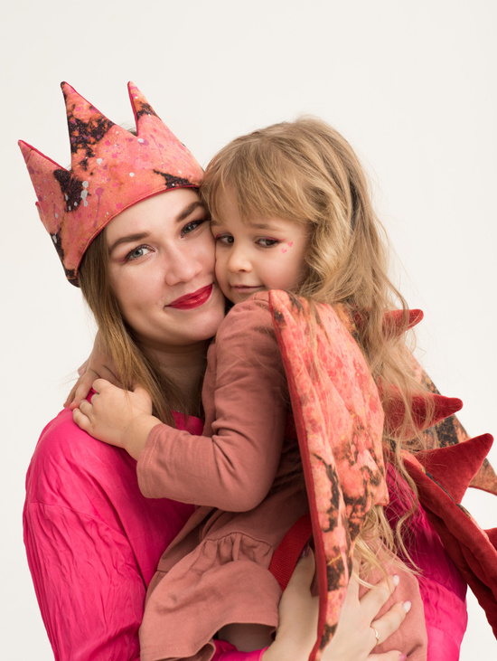 Корона (расписная розовая)