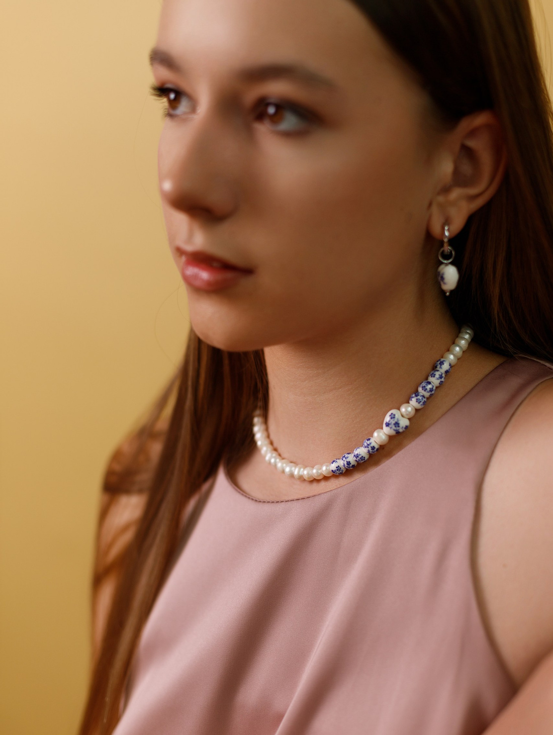 Колье в стиле «Гжель» - фотография товара