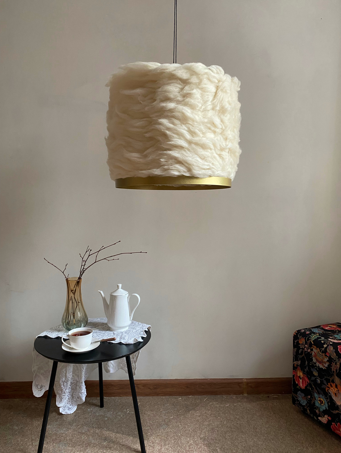 Светильник мягкий из шерсти мериноса - фотография товара