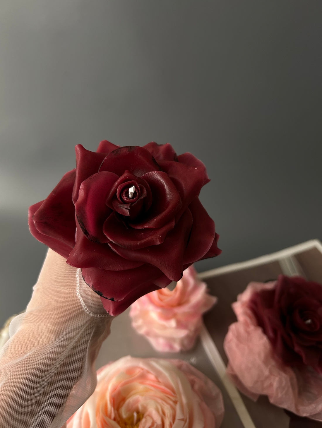 Свеча французская Роза - фотография товара