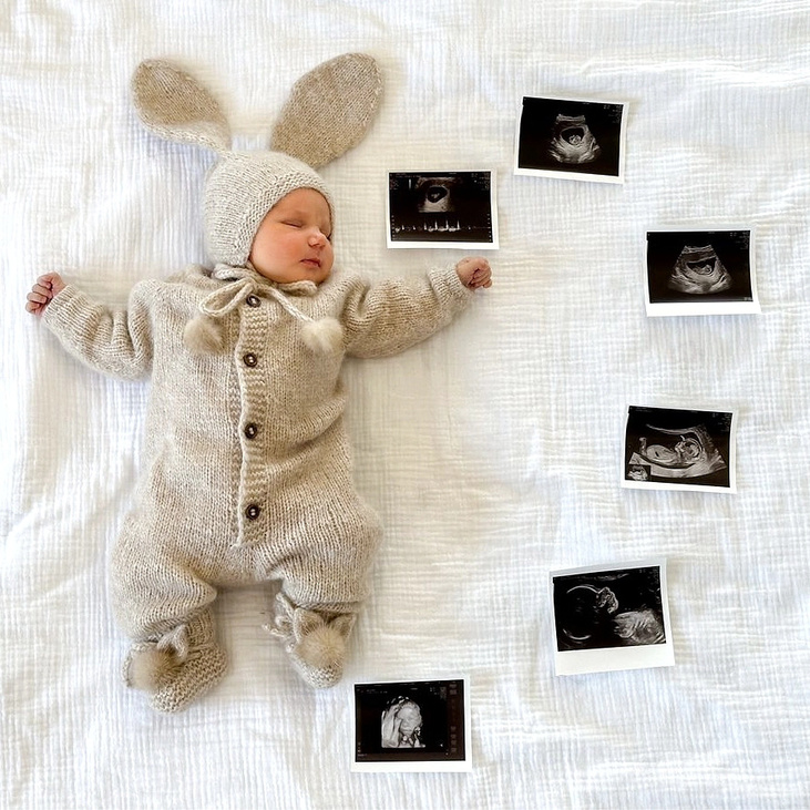 Комплект для новорожденного - шапочка и пинетки