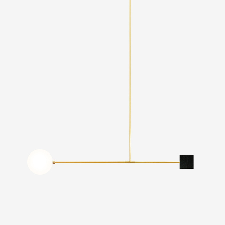 Потолочный светильник Linea quad латунь