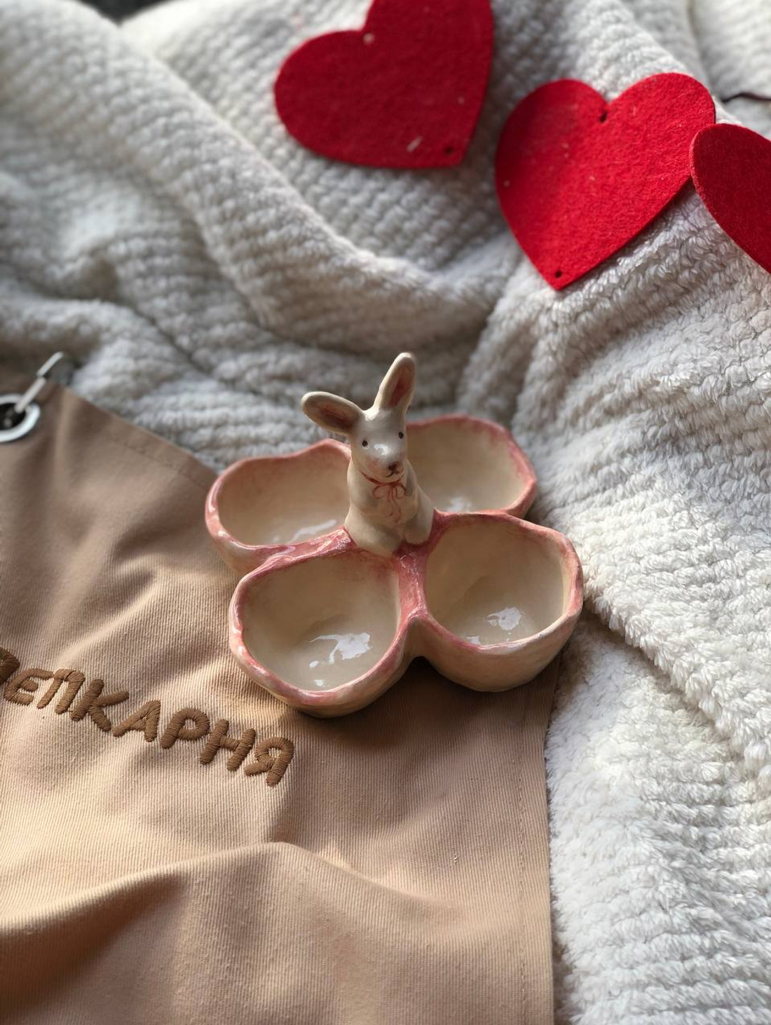 Подставка для яиц "Пасхальный зайчик" - фотография товара