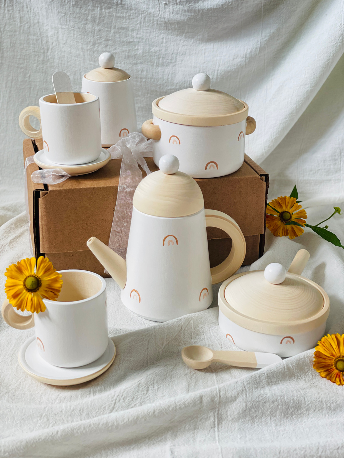 Набор посуды игрушечный, большой «Радуги» - фотография товара