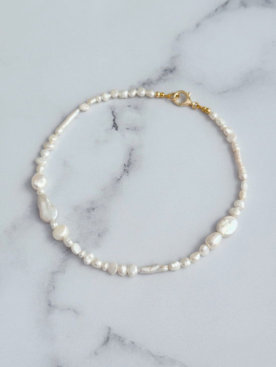 Чокер из натурального жемчуга «Мраморное море»