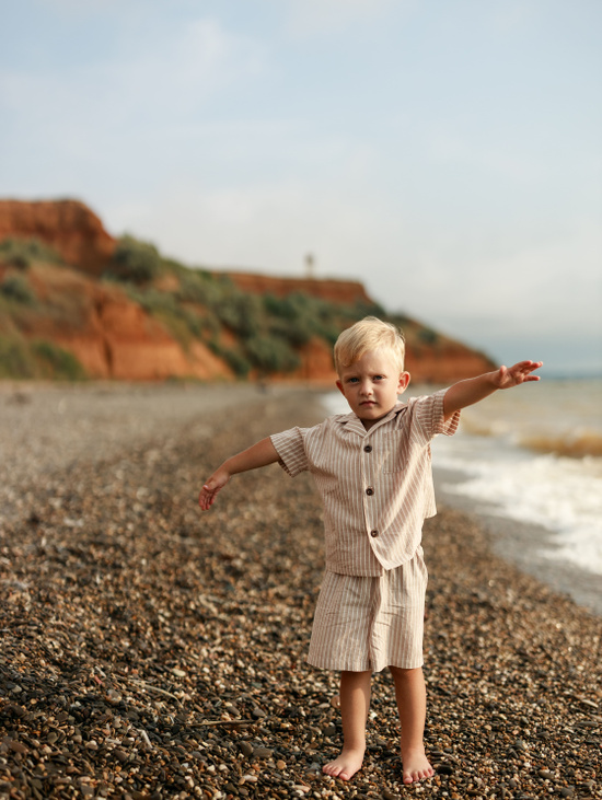 Костюм из варёного хлопка для мальчика