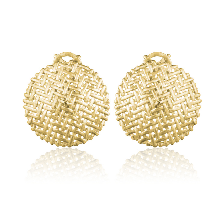 Серебряные серьги с золотым покрытием VIETNAM MIDDLE GOLD