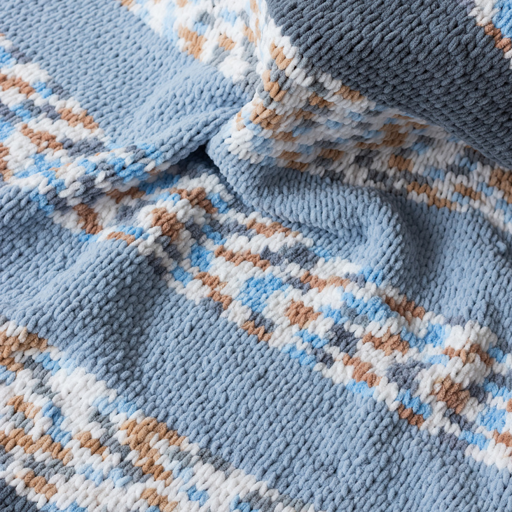 Вязаный плед "Облачный шёпот"