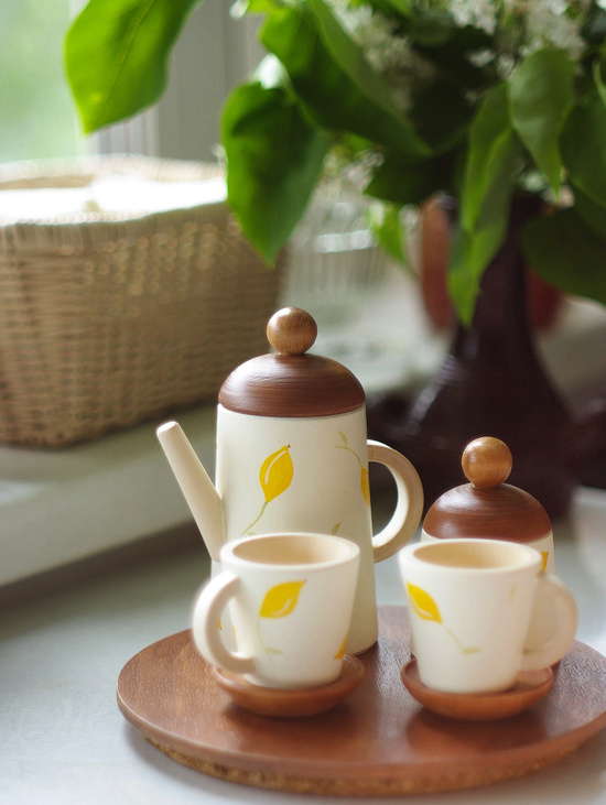 Набор для чаепития из дерева