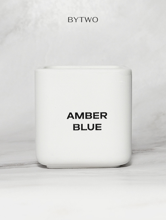 Парфюмированая аромасвеча AMBER BLUE, 100 мл. (белый стакан)